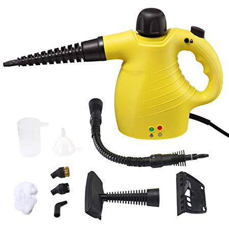 PICTEK Steam Cleaner 9-1 Handheld Pressurized Cleaner with 350ML Large Water Tank and 3.5 Bar Powerful Hot Steam (275 °F / 135°C) for Deep Cleaning in Kitchen Floor, Restroom, Toilet and Corners