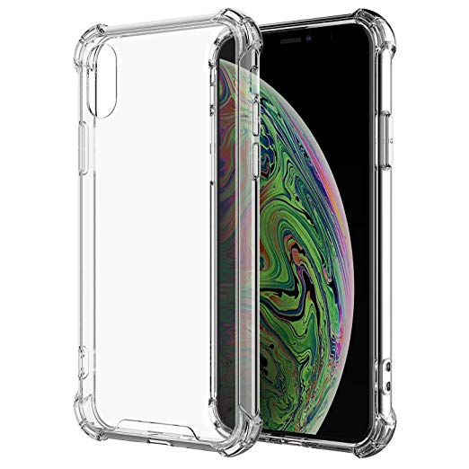 Shamo's Case for iPhone Xs Max Crystal Clear Shockproof TPU Bumper with Reinforced Corners (Clear)