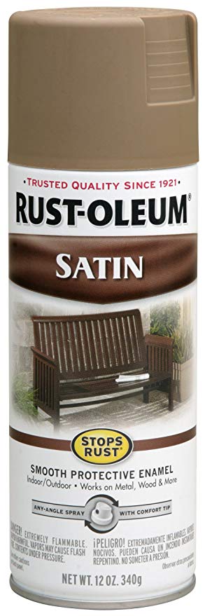 Rust-Oleum 241238 Satin Enamels Spray, Dark Taupe, 12-Ounce