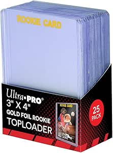 Ultra Pro 3" X 4" Rookie Gold Toploader 25ct