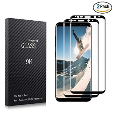[2 Pack] Galaxy Note 8 Glass Screen Protector, JEHOO 9H Hardness / Anti-Fingerprint / Scratch Proof / Full Coverage Tempered Glass Screen Protector Film for Samsung Galaxy Note 8 (Note 8)