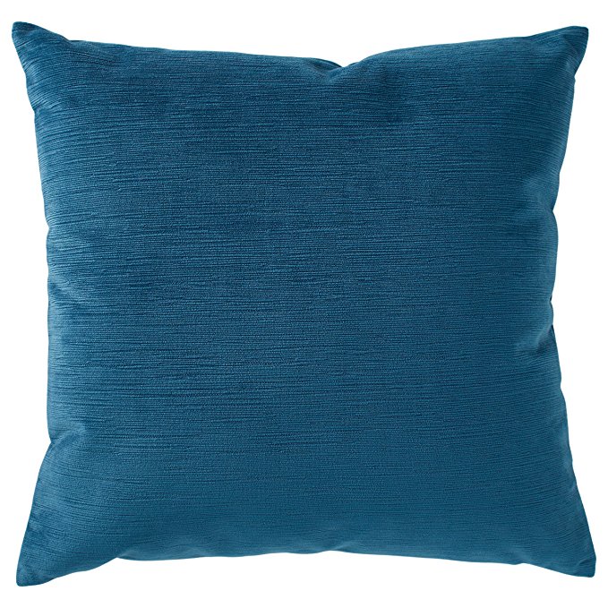 Rivet Velvet Texture Pillow, 17" x 17", Azure