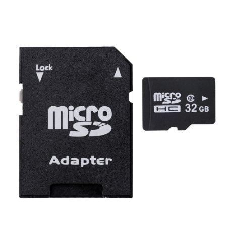 Redcolourful 32gb Micro Sdhc Class 10 Flash Memory Card with Sd Adapter