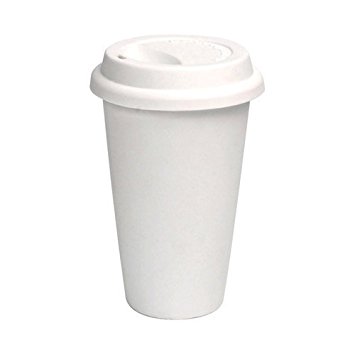 100 Sets 16 oz Paper Coffee Cup Solo Disposable White Hot Cup with Cappuccino LIDS