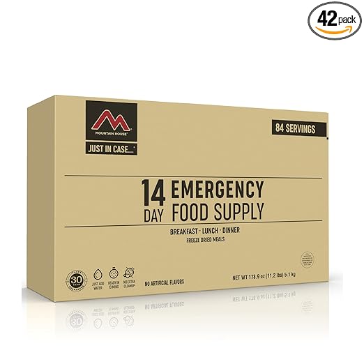 Mountain House 14-Day Emergency Food Supply | Freeze Dried Survival & Emergency Food | 84 Servings