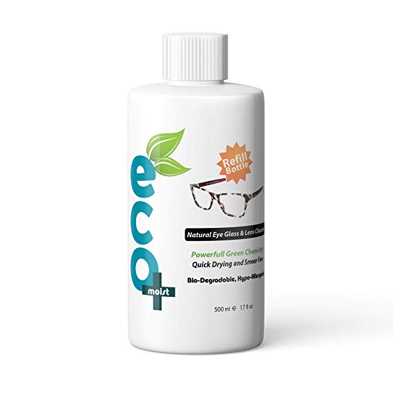 Ecomoist Natural Eyeglass Lens Optical Cleaner Ecofriendly UK Product - 500ml Refill Bottle