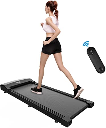 Under Desk Walking Treadmill -LINKLIFE Under Desk Walking Pad Machine Portable Flat Slim Treadmill with Remote Control Jogging Running Machine for Home/Office