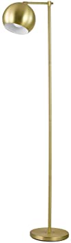 Globe Electric 12915 Molly 60" Floor Lamp, Gold, Satin Finish, In-Line On-Off Switch