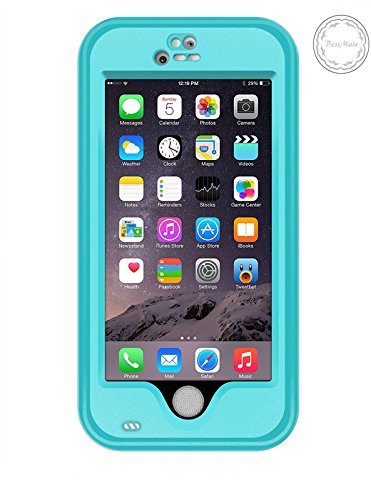 iPhone 6 Waterproof Case, Bessmate (TM) iPhone 6 Underwater Protection Cover Waterproof Shockproof SnowProof DustProof Case with Viewing Kickstand Fingerprint Recognition Touch ID for iPhone 6 4.7inch (Blue)