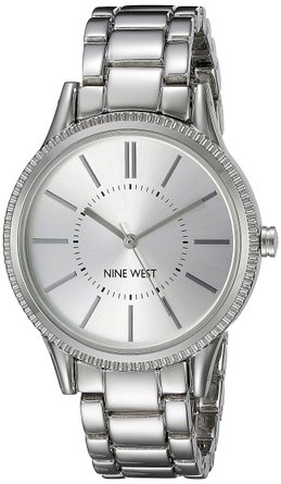 Nine West Women's NW/1759SVSB Silver-Tone Bracelet Watch