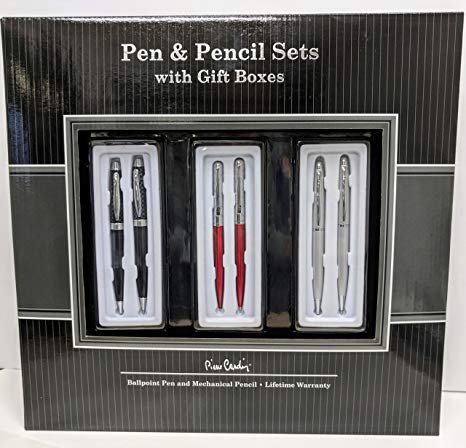 Pierre Cardin Deluxe Pen & Pencil Gift Box Set, 3 Pack