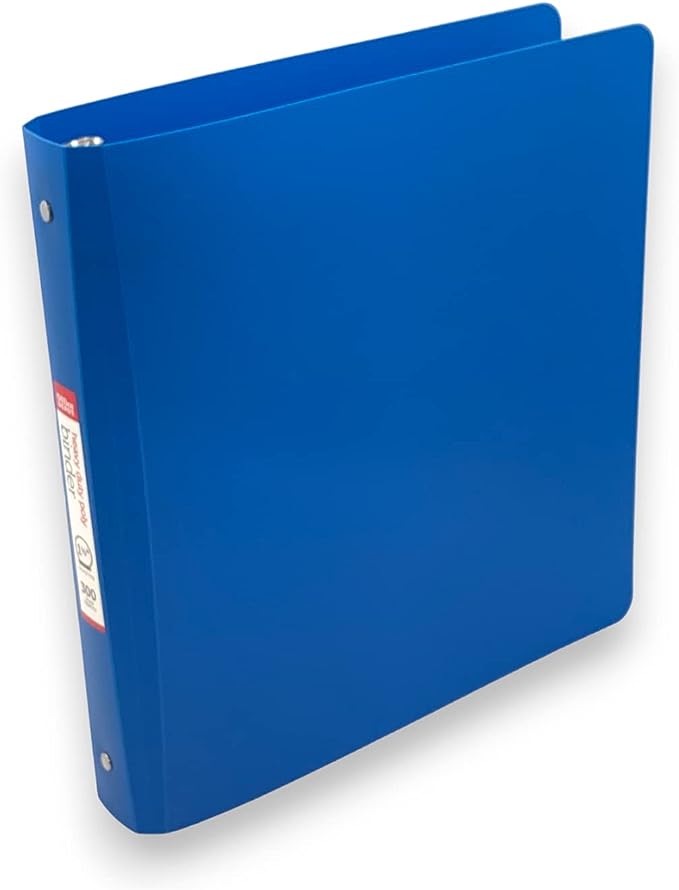 Office Depot® Heavy-Duty Flexible 3-Ring Binder, 1.5" Round Rings, Available in Assorted Colors (Blue)
