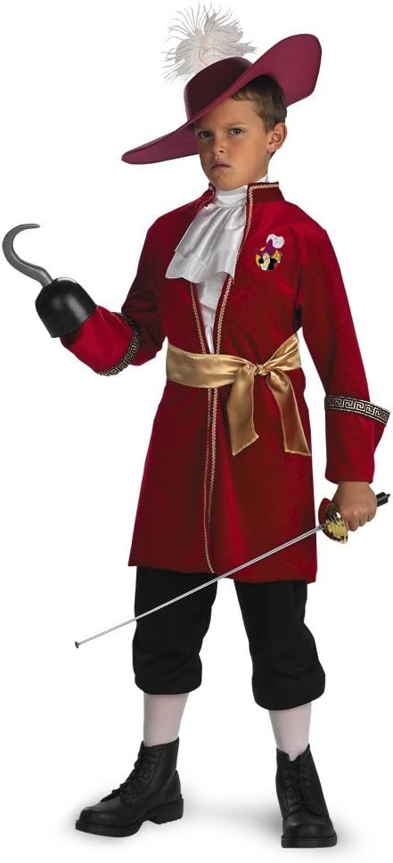 Disney Captain Hook Boys' Costume, Boys S 4-6