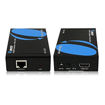 Orei EX-330(Upgraded) HDMI Extender Signal Over Single CAT5e/CAT6 Ethernet Cable up to 330', Deep Color