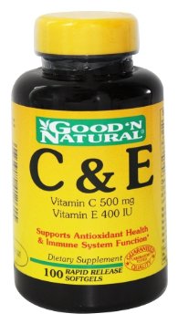 C and E with Rose Hips 500 mg400 IU 100 Softgels Good N Natural