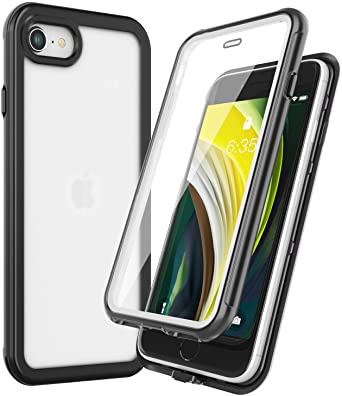 RedPepper for iPhone SE 2020 Case/iPhone 8 /iPhone 7 Case,Matte Clear Full-Body with Built-in Screen Protector Shockproof Protective Case for iPhone SE 2020/iPhone 8/7 4.7 inch (White)