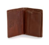 Tony Perotti Mens Italian Cow Leather Front Pocket Vertical Trifold Wallet with ID Window