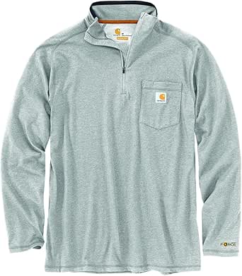 Carhartt Men's Force Relaxed Fit Midweight Long-Sleeve Quarter-Zip Mock-Neck T-Shirt