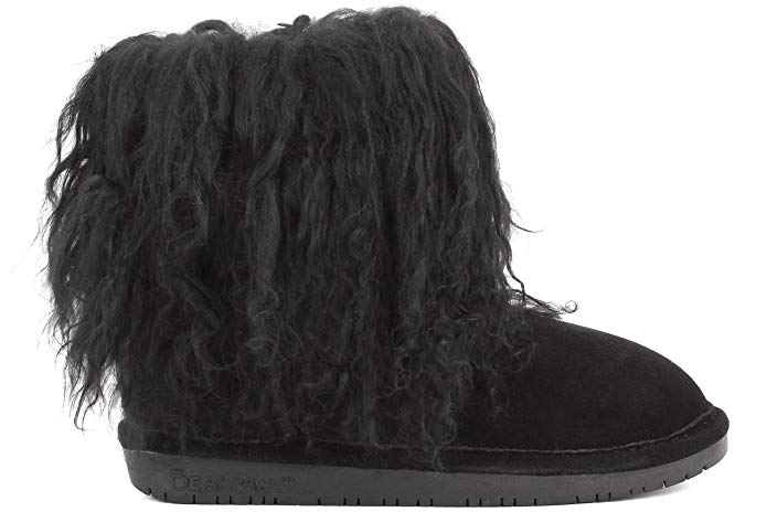 BEARPAW Boo Women Round Toe Suede Gray Winter Boot