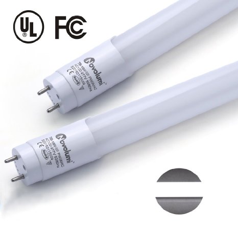2-pack of Novolumi 18w 120cm T8 LED Tube Light Replacement of 40w Fluorescent Tubes Led Lights 4ft Ul Approved Single-ended Power