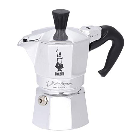 Bialetti 06857 1161  Moka Express Export Espresso Maker, Silver -1-Cup