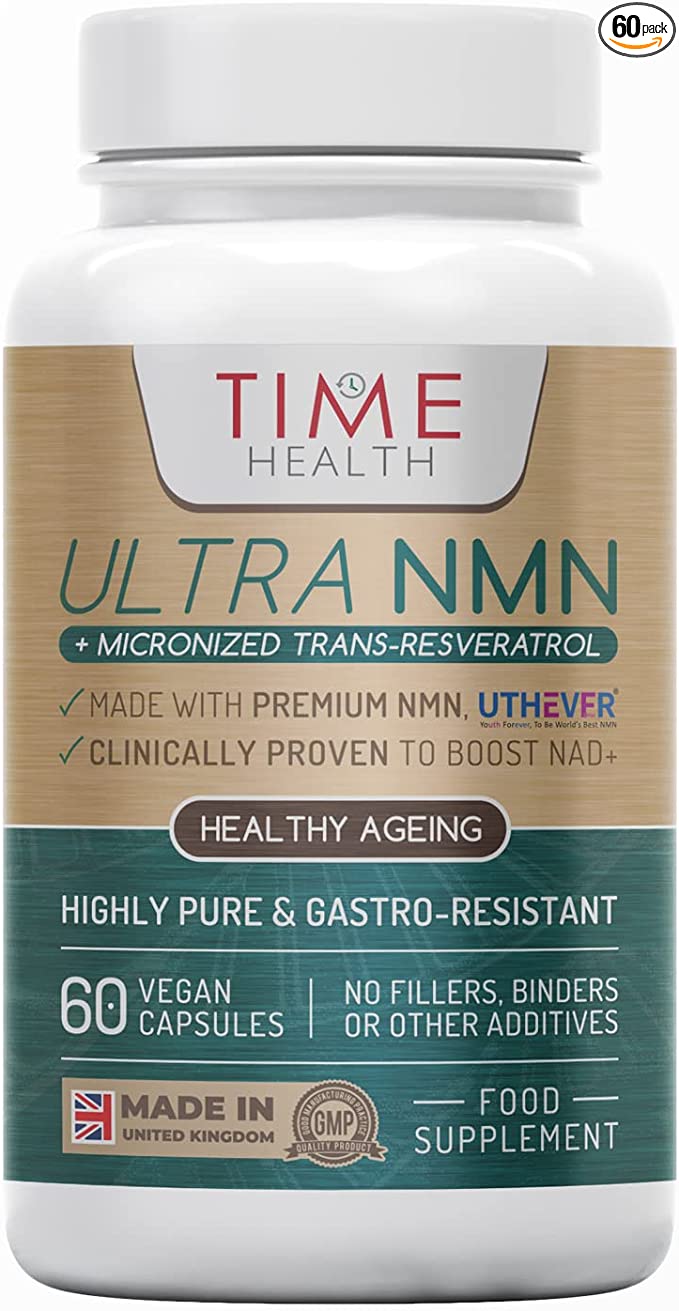 Ultra NMN (250mg)   Trans-Resveratrol (250mg) - Clinically Proven - Maximum Purity - Stabilised NMN - NAD  Booster - Ageing Support - UTHEVER® - Acid-Resistant - No Additives - UK Made