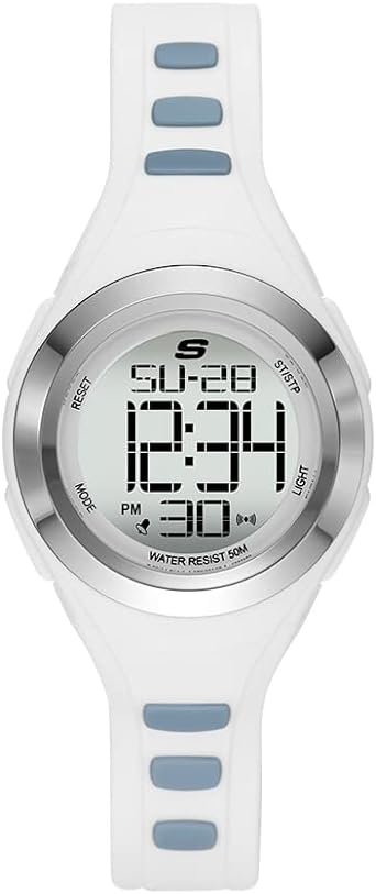 Skechers Women's Tennyson Quartz Metal and Silicone Sports Digital Watch