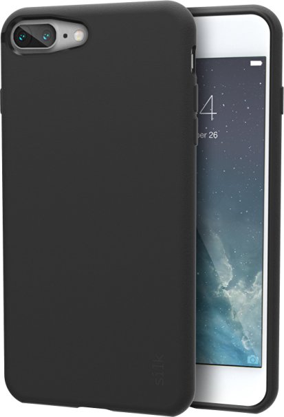 Silk iPhone 7 Plus Grip Case - Base Grip for iPhone 7  [Slim Fit Lightweight Protective No-Slip Cover] - Black Onyx