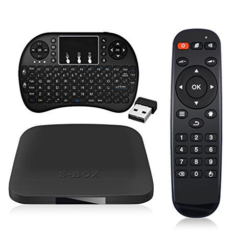 Smart TV Box Quad Core Android 6.0 Amlogic S905X with Bluetooth RAM 2GB/ROM 16GB Support 4K 3D Movies 1080P   Wireless Keyboard