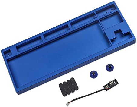 CNC Anodized Aluminum Case Shell for Filco 87 Cooler Master Stealth Tenkeyless Mechanical Keyboard Including Keyboard Case Detachable USB Module (Blue)