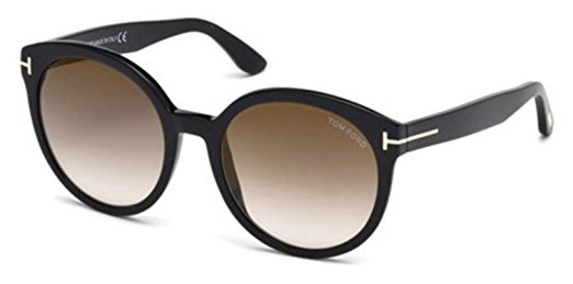 Sunglasses Tom Ford FT 0503 -F 01G shiny black / brown mirror