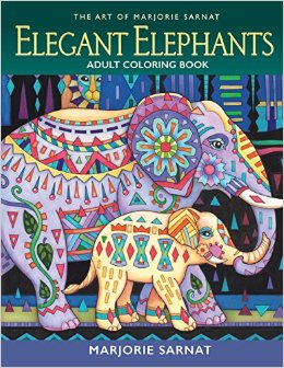The Art of Marjorie Sarnat: Elegant Elephants Adult Coloring book