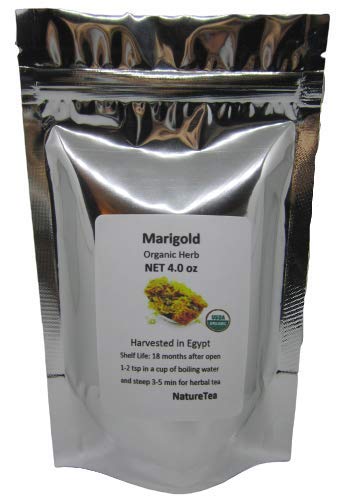 Organic Marigold Flower Tea - Dried Loose Leaf By Nature Tea (8 oz)