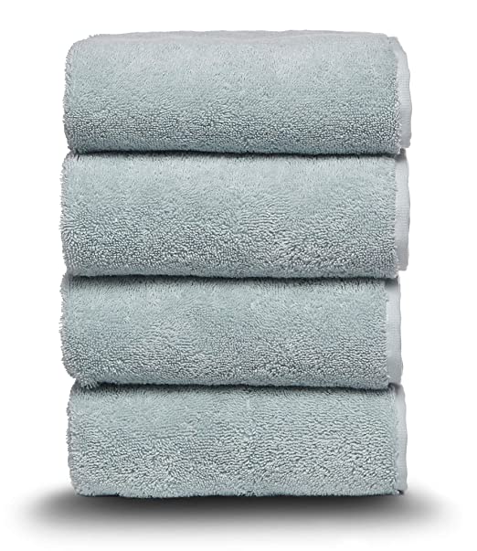 Arus Classic Towel 100% Turkish Cotton Hotel Spa Towel, Hand Towel Seafoam, Set of 4