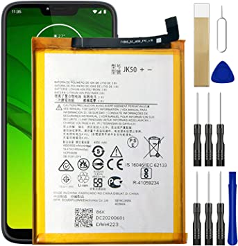 for Motorola Moto G7 Optimo Maxx XT1955DL Replacement Battery JK50 with Free Toolkit Adhesive