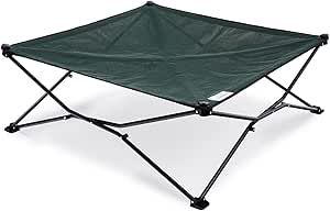 Coolaroo On The Go Cooling Elevated Dog Bed, Portable for Travel & Camping, Collapsible for Storage, King, Brunswick Green