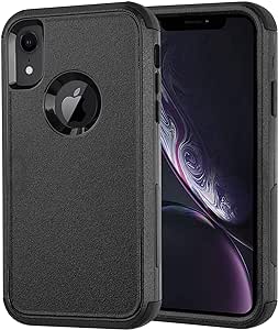 iPhone XR Phone Case, [3-Layer][Shockproof] [Dropproof] iPhone XR Case, Co-Goldguard Heavy Duty Protection Case for Apple iPhone XR, 6.1 inch (Black)