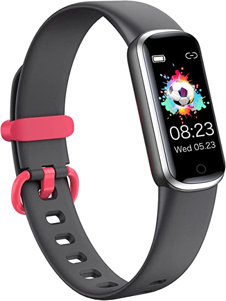 Mgaolo Kids Fitness Tracker for Boys Girls Teens,Waterproof Activity Tracker with Heart Rate Sleep Monitor,11 Sport Modes Pedometer Watch with Alarm Clock and Reminder,Step Calories Counter