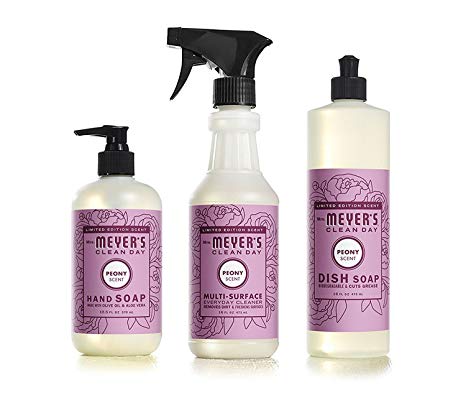 Mrs Meyers Clean Day Limited Edition Peony Scent Kitchen Basics Set