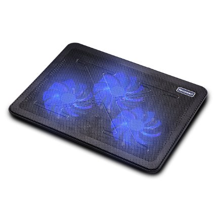 Tenswall15-17 Laptop Notebook Mattress Cooling Pad with Triple 110mm Blue LED Fans