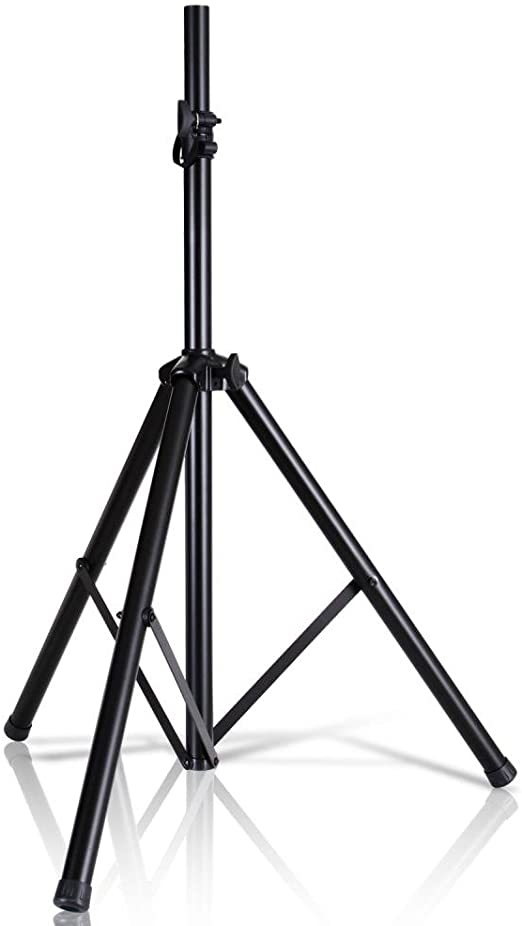 Pyle Universal Speaker Stand Mount Holder - Heavy Duty Tripod w/ Adjustable Height from 40” to 71” and 35mm Compatible Insert - Easy Mobility Safety PIN and Knob Tension Locking for Stability PSTND2