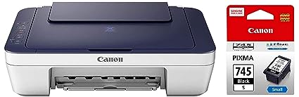 Canon PIXMA MG2577s All-in-One Inkjet Colour Printer (Blue/White) with PG-745s (Small) Ink Cartridge (Black)