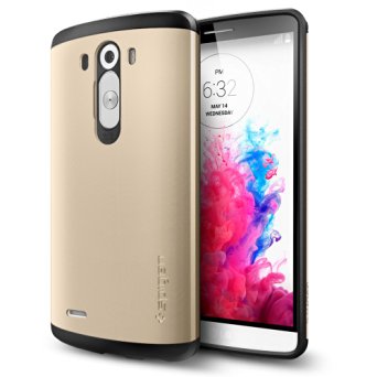 LG G3 Case, Spigen [Slim Armor] AIR CUSHION [Champagne Gold] Air Cushioned Dual Layer Protective Case for LG G3 (2014) - Champagne Gold (SGP10868)
