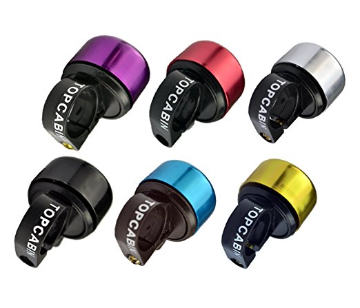 TOPCABIN Alloy Mini Bicycle Bell Ping Ring Lever Cycle Push Bike/Gold Blue Red Silver Purple Black