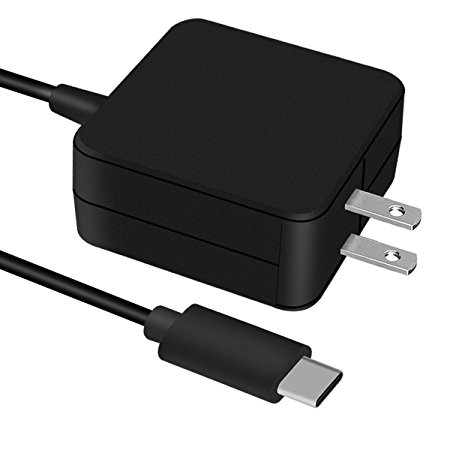 45W Type-C Ac Charger Power Supply Adapter Cord For MacBook 12 inch, New MacBook Pro Chromebook Pixel Nintendo Switch Nexus 5X/6P LG G5/G6 Samsung S8 and More Other Type-C (black)