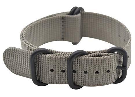 ArtStyle Watch Band with Ballistic Nylon Material Strap and High-End Black Buckle (Matte Finish)