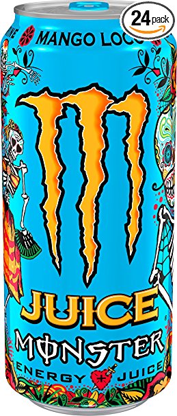 Juice Monster Energy, Mango Loco, 16 Ounce (Pack of 24)