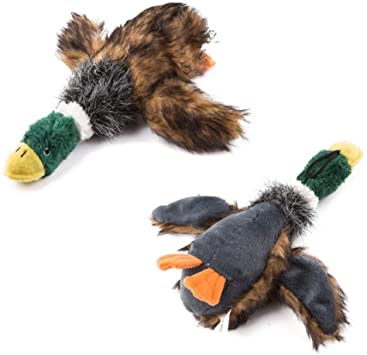 THE MIMI'S Dog Toys for Aggressive Chewers, Pet Mallard Duck Dog Toy, Squeaky Plush Puppy Dog Toy for Small Dogs