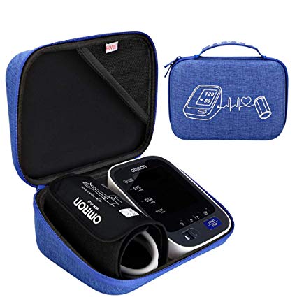 BOVKE Carrying Case Travel Bag for Omron 10 Series BP785N / BP786 / BP786N Wireless Bluetooth Upper Arm Blood Pressure Monitor with Cuff,Blue