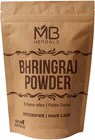MB Herbals Pure Bhringraj Powder 454g | 1 lb | Pure Bhringaraj Powder | 100% Pure Eclipta alba Powder | Promotes Healthy Hair Growth | Increases Hair Thickness